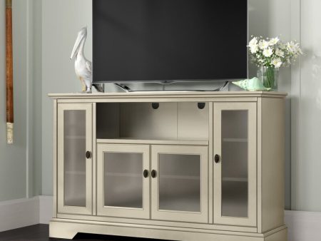 Broddi TV Stand for TVs up to 58  Antique White Features Molded Detail on Sale